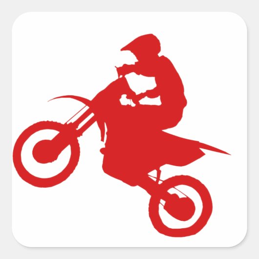VUILFIETS (scharlaken) Vierkante Sticker (Voorkant)