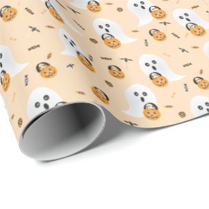 Vuilgeesten brander of Snoep Patroon Sinaasappel b Cadeaupapier