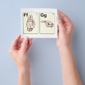 Vuilige Gebarentaal Flitskaarten Flyer (Hand)