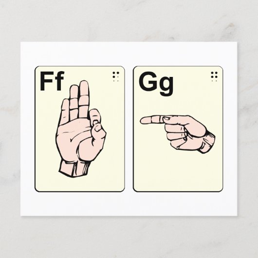 Vuilige Gebarentaal Flitskaarten Flyer (Voorkant)