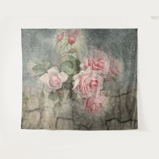 VUILIGE ROZEN - Oude Bloemen Wandkleed (Voorkant (horizontaal))