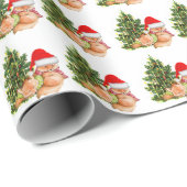 Vuilkoeien en kerstboomvakantie cadeaupapier (Rol Hoek)