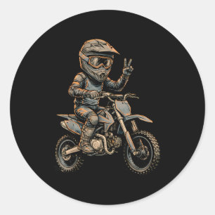 Vuilnis Bike Kunst Rijder Motocross Ronde Sticker