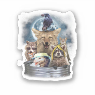 Vuilnis Dieren die naar de Maan Huilen Grappig Tea Sticker