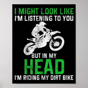Vuilnis Fiets Motocross Enduro Grappige Citaat Mot Poster