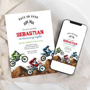 Vuilnis Fiets Motocross Motorfiets Racen Jongen Ve Kaart