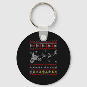 Vuilnis Fiets Motor Pajama Lelijk Kerst Kijker  Sleutelhanger