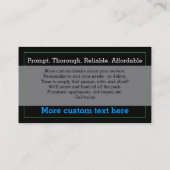 Vuilnis het Vervoeren Troep Verwijdering Rode  Pic Visitekaartje (Achterkant)