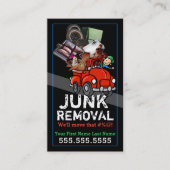 Vuilnis het Vervoeren Troep Verwijdering Schattige Visitekaartje (Voorkant)
