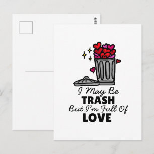 Vuilnis Liefde Schattig Grappig Valentijns Attribu Briefkaart