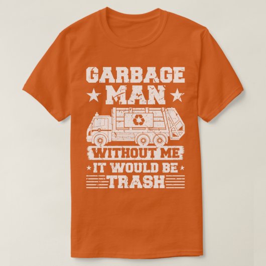 Vuilnis Man Afval T-shirt (Design voorkant)