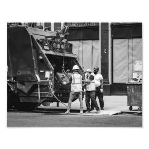 Vuilnis Mannen: New York Foto Afdruk