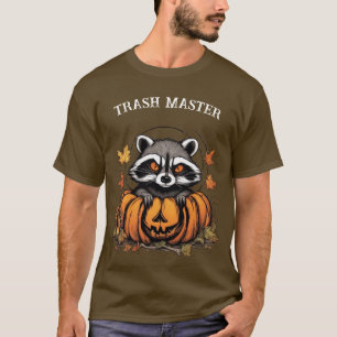 Vuilnis Meester Wasbeer en pompoen Grappige Hallow T-shirt