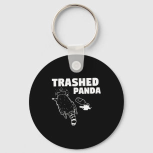 Vuilnis Panda Dronken Wasbeer Grappige Wasbeer Die Sleutelhanger