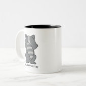 Vuilnis Panda Shenanigans! 🦝😂 Tweekleurige Koffiemok (Voorkant links)