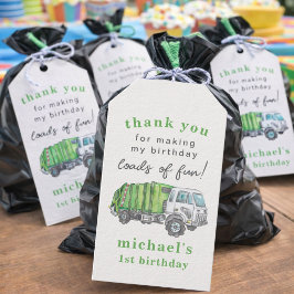 Vuilnis Vuilniswagen 1e Verjaardag Bedankt Favorie Cadeaulabel