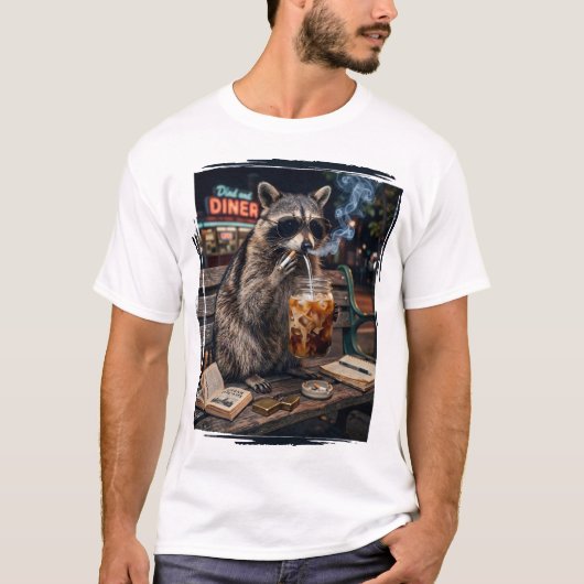 Vuilnis Wasbeer Ontbijtclub T-shirt (Voorkant)