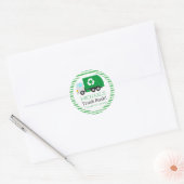 Vuilnisauto Afval Bash Thema Verjaardag Ronde Sticker (Envelop)