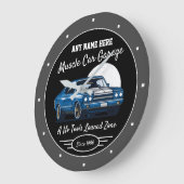 Vuilnisauto voor elke naam Blauwe Zwarte Grijs Grote Klok (Hoek)