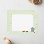 Vuilnisbak Bedankt Notitiekaartje (Voorkant / Achterkant in situ)