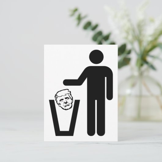 vuilnisbak briefkaart (Staand voorkant)