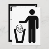 vuilnisbak briefkaart (Voorkant / Achterkant)