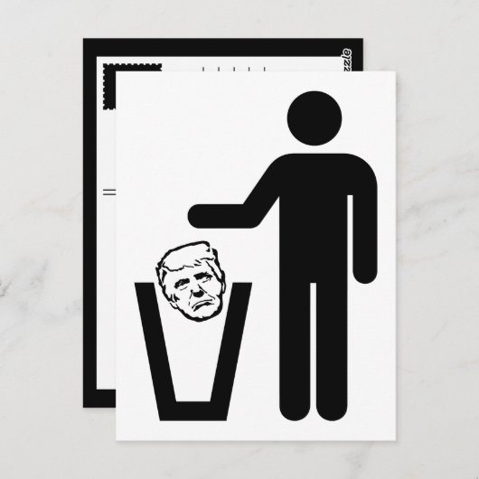 vuilnisbak briefkaart (Voorkant / Achterkant)