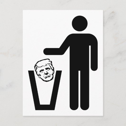 vuilnisbak briefkaart (Voorkant)
