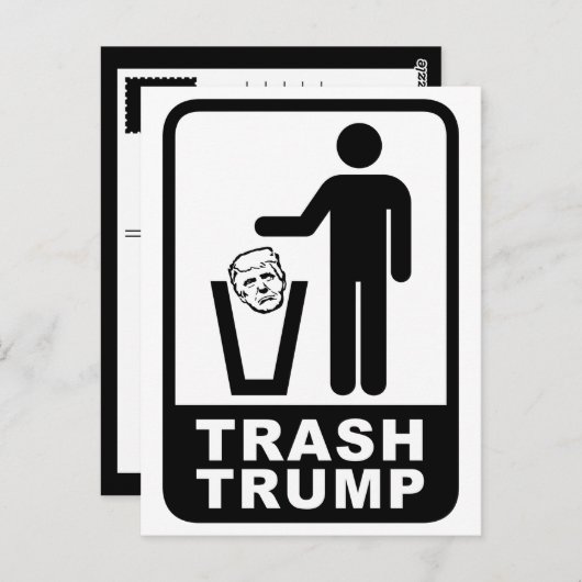 vuilnisbak briefkaart (Voorkant / Achterkant)