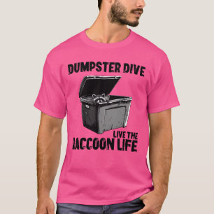 Vuilnisbak Diverende Wasbeer Voedsel Reddingsvrien T-shirt