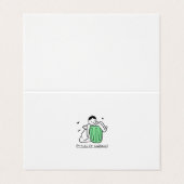 vuilnisbak en een gemiddelde quote visitekaartje (Buitenkant ongevouwen)