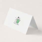 vuilnisbak en een gemiddelde quote visitekaartje (Voorkant)