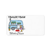 vuilnisbak met klasse etiket (Voorkant)