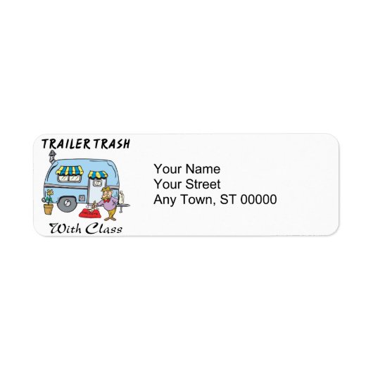 vuilnisbak met klasse etiket (Voorkant)