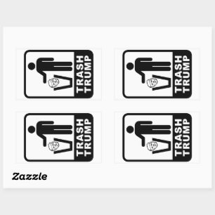 vuilnisbak rechthoekige sticker