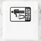 vuilnisbak rechthoekige sticker (Tas)