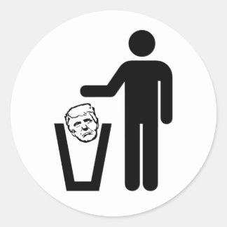 vuilnisbak ronde sticker