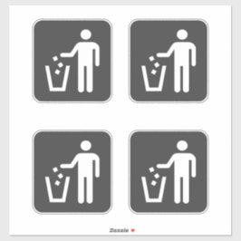 Vuilnisbakken binnen & openlucht sticker