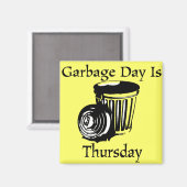 Vuilnisdag Donderdag Herinneringsmagneet Magneet (Voorkant / Achterkant)