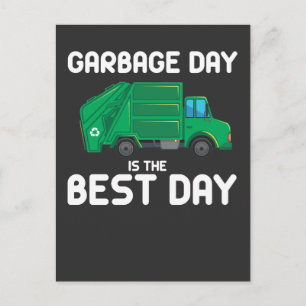 Vuilnisdag Fun Trash Truck Trucker Dumpker Briefkaart