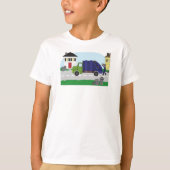 Vuilnisdag is de beste dag!" – Fun Garbage Truck T-shirt (Voorkant)