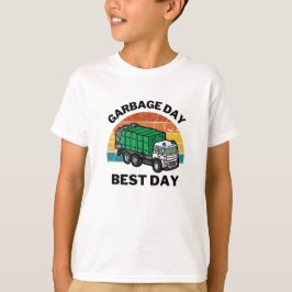  "Vuilnisdag is de beste dag" Kinder T-shirt