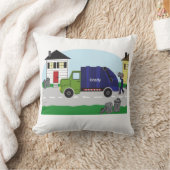 Vuilnisdag is de beste dag!" Naam vuilniswagen Kussen (Deken)