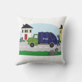 Vuilnisdag is de beste dag!" Naam vuilniswagen Kussen (Achterkant)