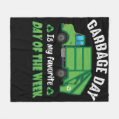 Vuilnisdag Kinder Stadsvuilniswagen Fleece Deken (Voorkant (Horizontaal))