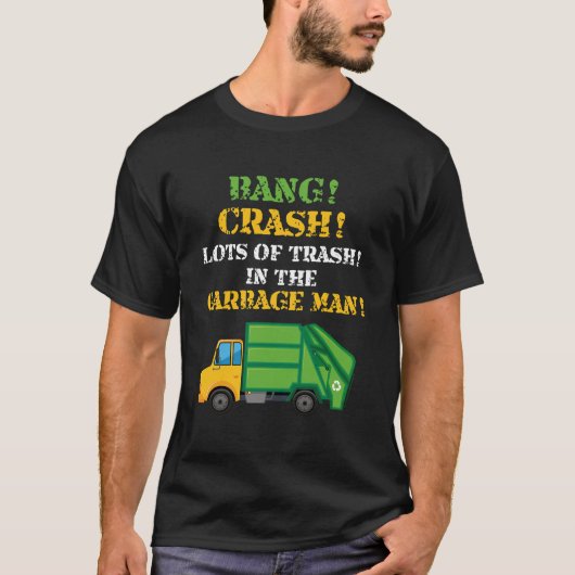 Vuilnisman Kostuum Vuilniswagens T-Shirt (Voorkant)