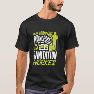 Vuilnisman Vuilnisman Vrouwelijke Sanitair Medewer T-shirt