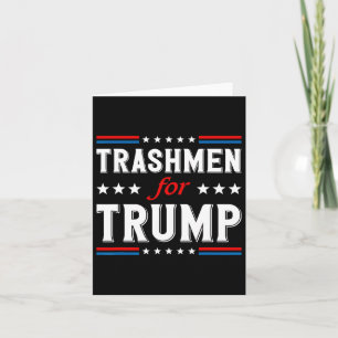 Vuilnismannen voor Trump 2024 Grappige verkiezing Kaart