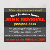 Vuilnisophaling Afvalverwijdering 4x5 Custom Marke Flyer (Achterkant)