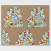 vuilnisstapel cadeaupapier (Vlak)